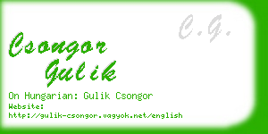 csongor gulik business card